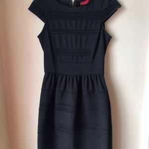Black cap sleeve dress